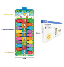 Килимок музичний 638-13 (24/2) 49 х 3 х 125 см, на батарейках, музичні інструменти, ноти, запис, режим пам'яті, музика, в коробці