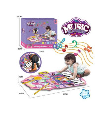 Музичний килимок YYD-03 (60) 2 в 1, піаніно, барабани, музика, музичні інструменти, запис та відтворення, в коробці