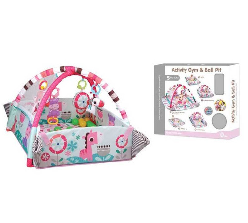 Килимок 668-35 (8) брязкальця, набір пластикових кульок, у коробці