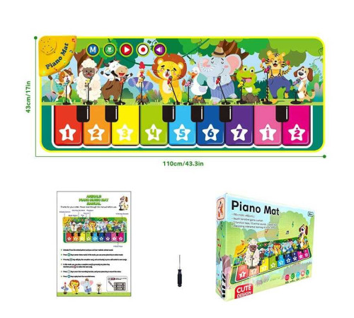 Килимок музичний 638-18 (36) 110 х 3 х 43 см, на батарейках, музичні інструменти, ноти, звуки тварин, запис, режим пам'яті, музика, в коробці – в наличии! Купите сейчас у KAZKOVA Килимок музичний 638-18 (36) 110 х 3 х 43 см, на батарейках, музичні інструменти, ноти, звуки тварин, запис, режим пам'яті, музика, в коробці – в наличии! Купите сейчас у KAZKOVA