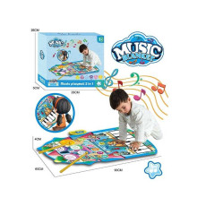 Музичний килимок YYD-04 (60) 2 в 1, піаніно, барабани, музика, музичні інструменти, запис та відтворення, в коробці