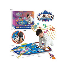 Музичний килимок YYD-05 (60) 2 в 1, піаніно, барабани, музика, музичні інструменти, запис та відтворення, в коробці