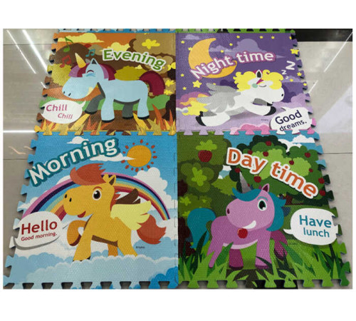 Килимок-пазл C 73897 (12) 4 елементи, 1 елемент 60х60 см, у плівці