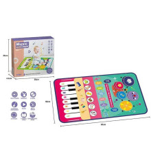 Музичний килимок MTK 035-3 A (72/2) 80 х 3 х 54 см, на батарейках, музичні інструменти, барабани, звуки тварин, запис, режим пам'яті, музика, в коробці