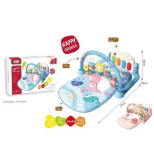 Килимок 668-220 (24) 2 кольори, 5 підвісок, на батарейках, підсвічування, мелодії, зміна режимів, піаніно, регулювання гучності, пискавка, люстерко, в коробці