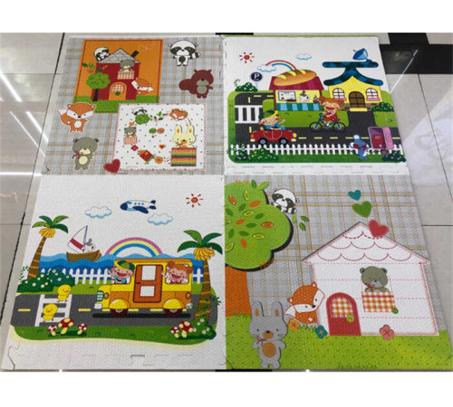 Килимок-пазл C 73901 (12) 4 елементи, 1 елемент 60х60 см, у плівці