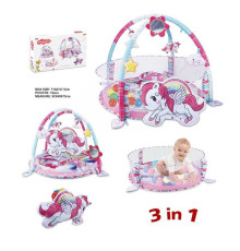 Килимок 023-73 B (12) “Єдиноріг”, брязкальця, набір пластикових кульок, у коробці