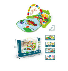 Килимок 973 (24) піаніно, мелодії, підсвічування, 4 брязкальця, дзеркальце, в коробці