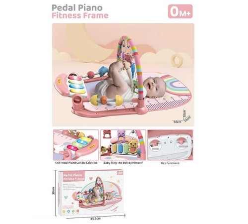 Килимок 8808-2 (18) звук, мелодії, підсвічування, піаніно, брязкальця, ростомір, в коробці – в наличии! Купите сейчас у KAZKOVA