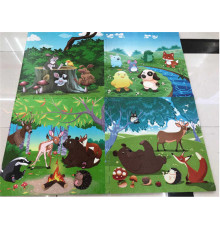 Килимок-пазл C 73902 (12) 4 елементи, 1 елемент 60х60 см, у плівці