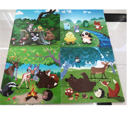 Килимок-пазл C 73902 (12) 4 елементи, 1 елемент 60х60 см, у плівці