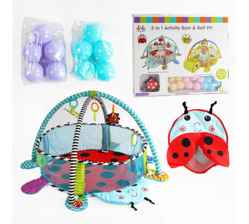 Килимок 63546 (6) манеж, брязкальця, 30 кульок, у коробці – в наличии! Купите сейчас у KAZKOVA