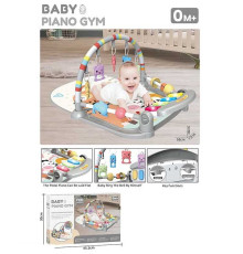 Килимок 8808-6 (18) звук, мелодії, підсвічування, піаніно, брязкальця, ростомір, в коробці