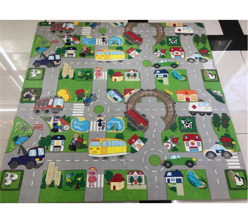 Килимок-пазл C 73899 (12) 4 елементи, 1 елемент 60х60 см, у плівці