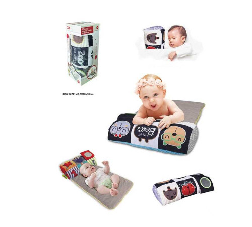 Килимок 023-78 С (16) КОЛІР ЗЕЛЕНИЙ, 75х42 см, м’який, валик з ігровими елементами, у коробці