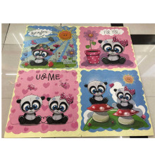 Килимок-пазл C 73905 (12) 4 елементи, 1 елемент 60х60 см, у плівці