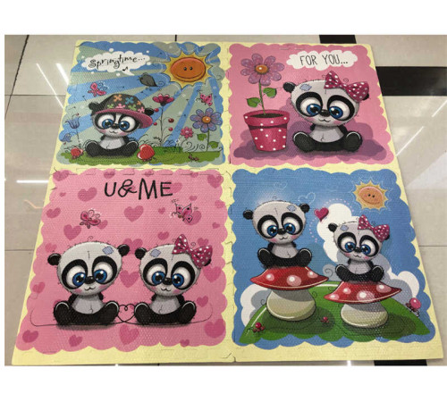 Килимок-пазл C 73905 (12) 4 елементи, 1 елемент 60х60 см, у плівці