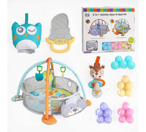 Килимок 63596 (6) манеж, брязкальця, 30 кульок, у коробці – в наличии! Купите сейчас у KAZKOVA