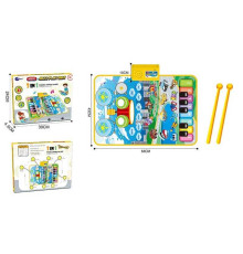 Килимок музичний 757-80 (60/2) звук, клавіші, музичні інструменти, транспорт, барабани, барабанні палички, зміна гучності, запис, ритмічна музика, в коробці