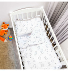 гр Постільний комплект "Лісові звірі" 68850 (1) тканина БЯЗЬ GOLD LUX, розмір 110*90 см "Bimbo"