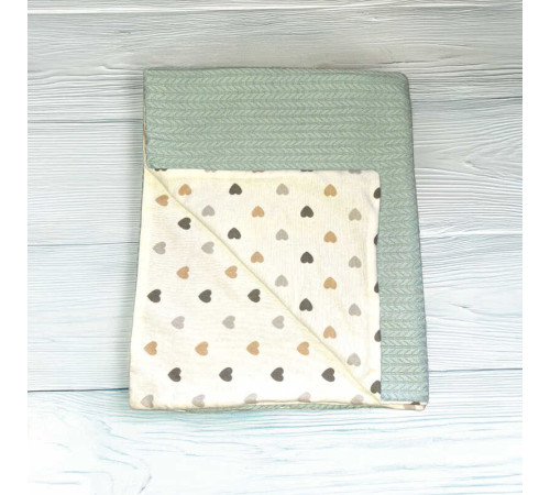 гр Плед для немовлят "Серця" 16845 (1) тканина в’язане полотно, ФЛАНЕЛЬ PREMIUM, розмір 100*80 см "Bimbo", в пакеті – в наличии! Купите сейчас у KAZKOVA