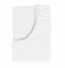 гр Простирадло на резинці для дитячого ліжечка 87167 (1) тканина РАНФОРС, колір - білий, розмір 120*60 см "Bimbo"