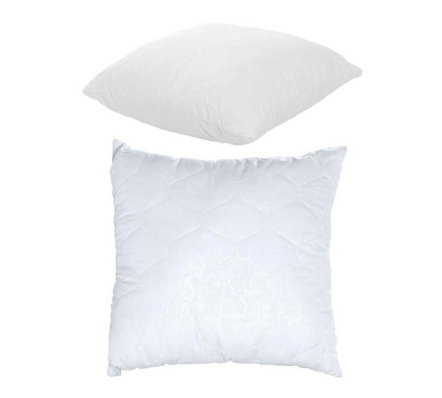 гр Подушка "Сімейна" 3010033 стьоб мікрофібра, силіконізоване волокно, 50*50 см., біла (1) "Homefort"