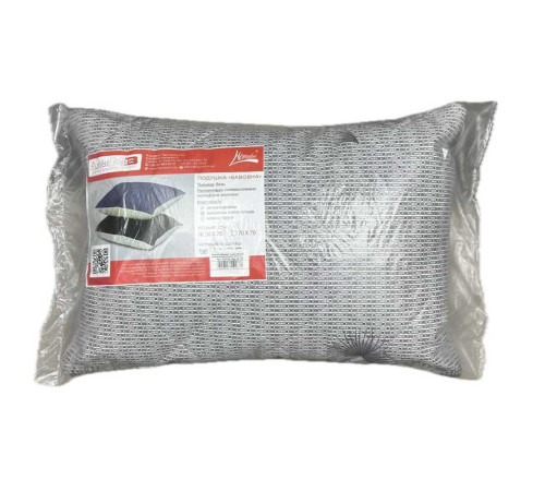 гр Подушка "Бавовна" 3010130 стьоб бавовна, силіконізоване волокно, 50*70 см. (1) "Homefort"