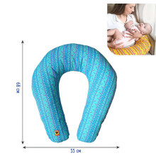 гр Подушка МС 110612-04 для годування, колір блакитний (2) "Масік"