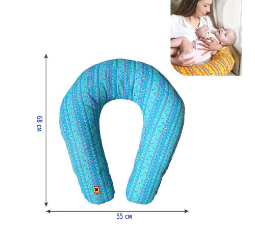 гр Подушка МС 110612-04 для годування, колір блакитний (2) "Масік" – в наличии! Купите сейчас у KAZKOVA