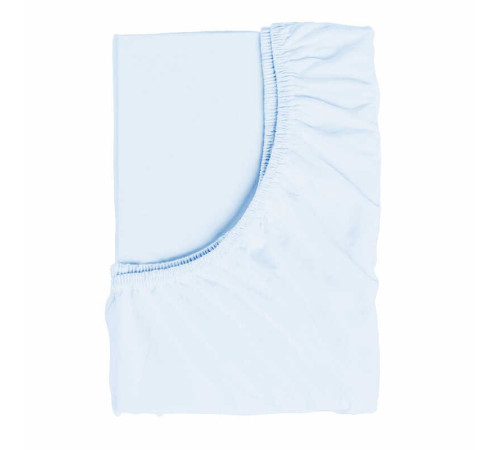 гр Простирадло на резинці для дитячого ліжечка 32760 (1) тканина РАНФОРС, колір - блакитній, розмір 120*60 см "Bimbo" – в наличии! Купите сейчас у KAZKOVA