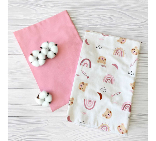 гр Комплект пелюшок "Ведмедик та веселка" 29637 (1) 2шт в комплекті, тканина ФЛАНЕЛЬ premium, розмір 100*80 см "Bimbo" – в наличии! Купите сейчас у KAZKOVA