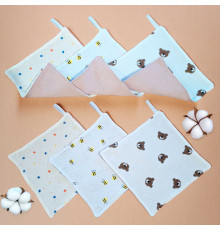 гр Набір серветок для немовлят 70651 (1) 3 штуки в комплекті, тканина МУСЛІН, чотири-шарові, розмір 25*25 см, "Bimbo", в пакеті