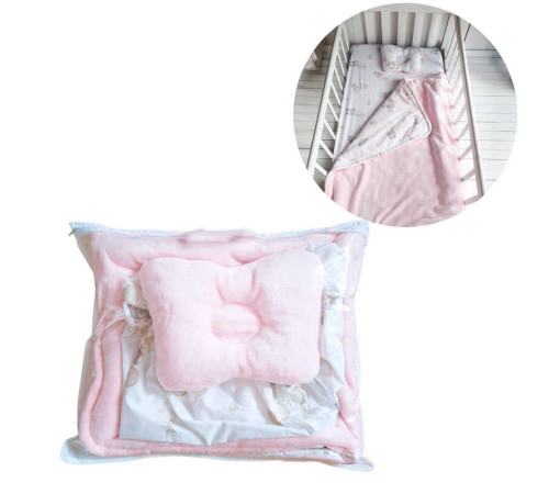 гр Комплект "3 предмети" 22738 "Bimbo", подушка, ковдра, простирадло на резинці, тканина РАНФОРС, ВЕЛСОФТ, в пакеті – в наличии! Купите сейчас у KAZKOVA