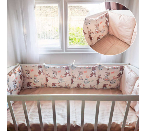 гр Бортики на три сторони "Зайченя" 90378 (1) тканина РАНФОРС, розмір 120*30 см "Bimbo" – в наличии! Купите сейчас у KAZKOVA