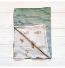 гр Плед для немовлят 16723 (1) в’язане полотно, МУСЛІН, розмір 100*80 см "Bimbo"