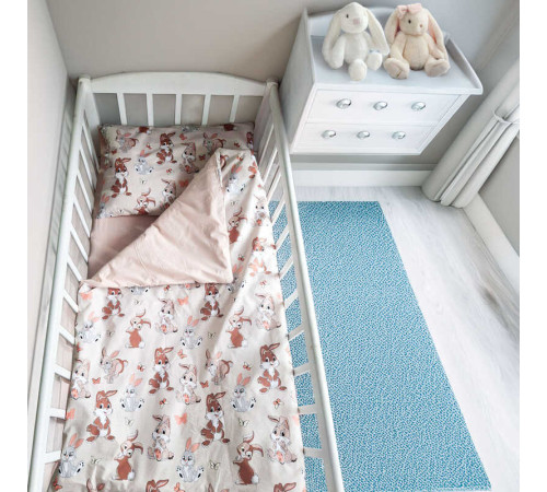 гр Змінний комплект постільної білизни "Зайчення" 20234 (1) тканина РАНФОРС, розмір 120*60 см "Bimbo", в пакеті – в наличии! Купите сейчас у KAZKOVA