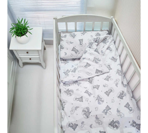 гр Змінний комплект постільної білизни "Ведмежа на хмаринці" 15357 (1) тканина БЯЗЬ Gold Lux, розмір 120*60 см "Bimbo" – в наличии! Купите сейчас у KAZKOVA