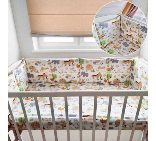 гр Бортики на три сторони "Тваринки" 80113 (1) тканина РАНФОРС, розмір 120*30 см "Bimbo", в пакеті – в наличии! Купите сейчас у KAZKOVA