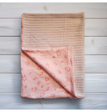 гр Плед для немовлят 20780 (1) в’язане полотно, МУСЛІН, розмір 100*80 см "Bimbo"