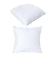 гр Подушка "White" 40200212 мікрофібра, силіконізоване волокно, блискавка, 70*70см, біла (1) "Homefort"