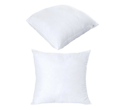 гр Подушка "White" 40200212 мікрофібра, силіконізоване волокно, блискавка, 70*70см, біла (1) "Homefort"