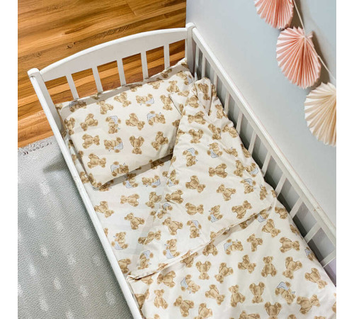 гр Постільний комплект "Ведмедик" 91374 (1) тканина РАНФОРС, розмір 110*90 см "Bimbo" – в наличии! Купите сейчас у KAZKOVA
