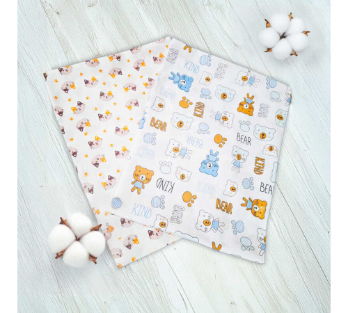 гр Комплект пелюшок "Ведмедики" 46051 (1) 2шт в комплекті, тканина СИТЕЦЬ, розмір 100*90 см "Bimbo" – в наличии! Купите сейчас у KAZKOVA