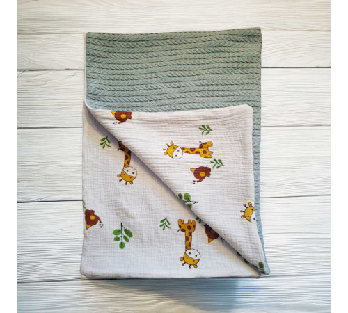 гр Плед для немовлят 76688 (1) в’язане полотно, МУСЛІН, розмір 100*80 см "Bimbo" – в наличии! Купите сейчас у KAZKOVA