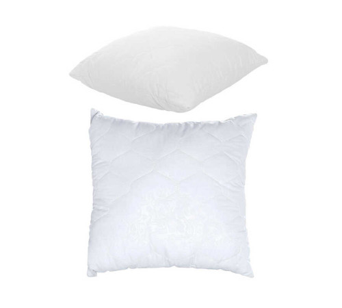 гр Подушка "Сімейна" 3010009 стьоб мікрофібра, силіконізоване волокно, 40*40 см., біла (1) "Homefort"