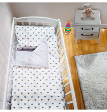 гр Змінний комплект постільної білизни "Серце" 73708 (1) тканина ФЛАНЕЛЬ, розмір 120*60 см "Bimbo"