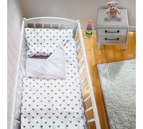 гр Змінний комплект постільної білизни "Серце" 73708 (1) тканина ФЛАНЕЛЬ, розмір 120*60 см "Bimbo" – в наличии! Купите сейчас у KAZKOVA
