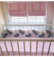 гр Бортик у ліжко "Косичка" 49431 (1) тканина в’язане полотно, МУСЛІН, ВЕЛЮР, наповнювач СИНТЕПУХ, розмір 120*18 см "Bimbo"