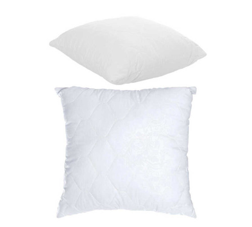 гр Подушка "Сімейна" 3010010 стьоб мікрофібра, силіконізоване волокно, 60*60 см., біла (1) "Homefort"